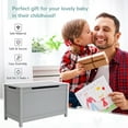 thumbnail image 4 of BTMWAY Kids Storage Bench with Safety Hinges and Large Capacity, Gray, 4 of 9