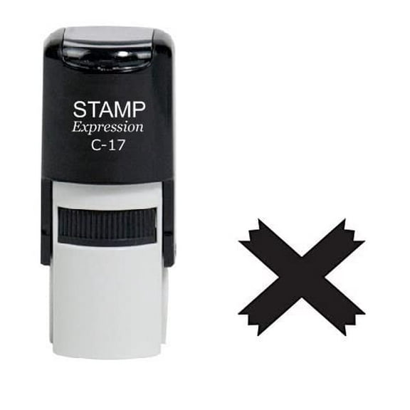 stampexpression - Designed X-Mark Self Inking Rubber Stamp - Black Ink (W-6928)