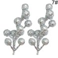 thumbnail image 3 of Coofit Christmas Berry 12-head Glitter Artificial Small Berry Pick Xmas Tree Decor, 3 of 10