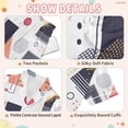 thumbnail image 4 of FORMRS Kids Short Sleeve Top and Pants Pajama Set Unisex Satin 2-Piece Sleepwear, Sizes 5-6Y, White Simple Shapes, 4 of 8