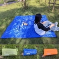 thumbnail image 3 of Tienda de campaña al aire libre, tapete de piso recubierto de plata, tapete de tela Oxford a prueba de humedad, tapete de playa, tapete de tela grande para picnic, tapete para barbacoa, 3 of 4