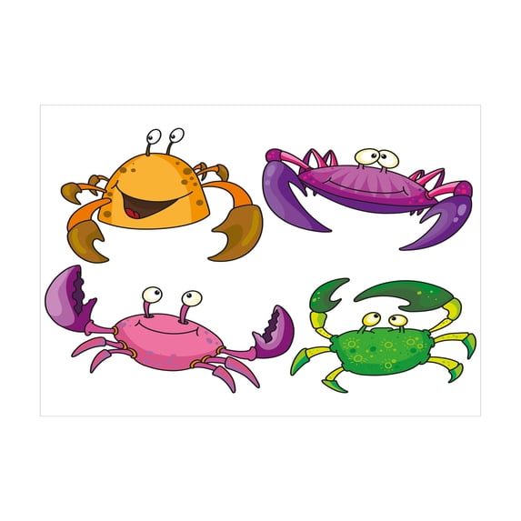 Ambesonne Crabs Jigsaw Puzzle, Funny Crabs Pattern, Heirloom-Quality Fun Activity for Family Durable Cardboard, 1000 pcs, Purple Fern Green