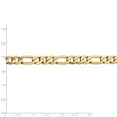 thumbnail image 4 of Real 14kt Yellow Gold 7.5mm Flat Figaro Chain Chain ; 9 inch; Lobster Clasp; for Adults and Teens; for Women and Men, 4 of 5