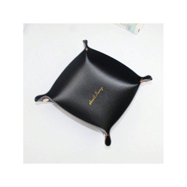 opean Entrance Door Organizer Leather Cosmetic Storage Basket Desktop Living Room Coffee Table Key Storage Basket Ornaments