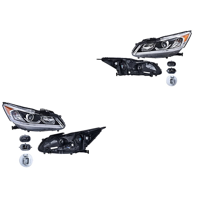 Par de Faros Accord 2016 A 2017 Honda P/Halog S/Luz Día DEPO .