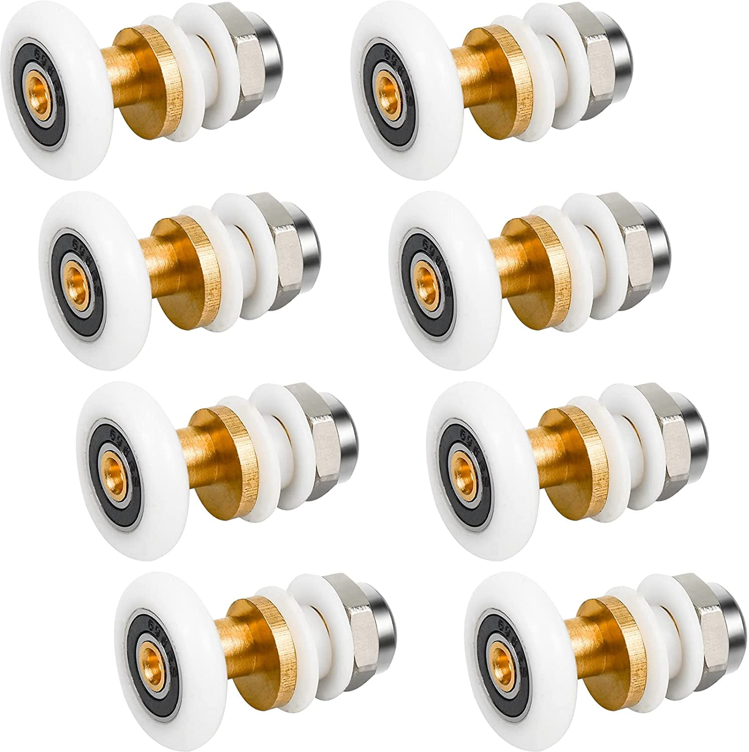 8pcs Shower Door Rollers, 20mm Brass Shower Sliding Door Roller, Wheel