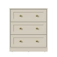 thumbnail image 4 of Heynemo Beige Nightstands Set of 2, 3-Drawer Wooden Bedside Tables for Bedroom, Living Room, or Hallway, 4 of 9