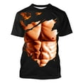 thumbnail image 5 of ZCFZJW 3D Muscle T-Shirts for Men Big and Tall Regular Fit Casual Summer Short Sleeve Graphic Tees Shirt Loose Lightweight Comfy Pullover Tops Black XXL, 5 of 6