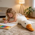 thumbnail image 5 of Sulaicai Giant White Goose Plush Pillow, 35 Inch Soft Goose Stuffed Animal Hugging Pillow, Large Body Pillow for Bedroom, Sofa, Travel, Birthday Gift, 5 of 9