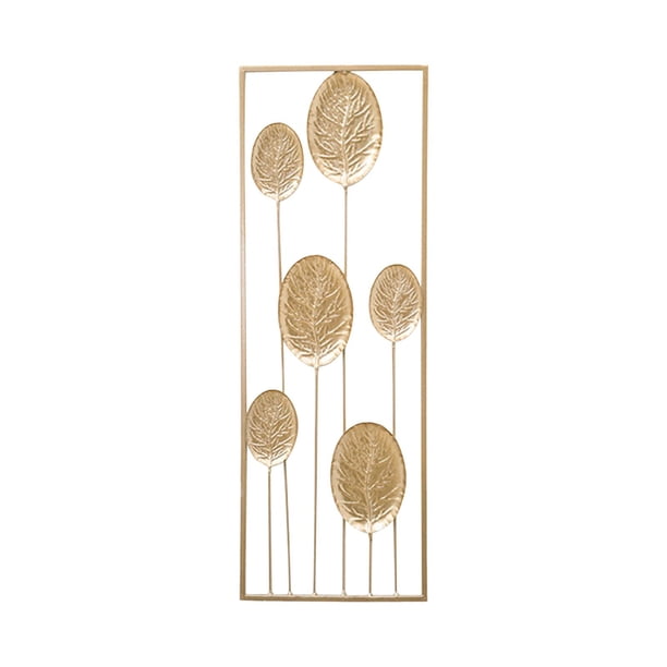 Hojas Arte de la pared Línea Dibujo Escultura Comedor Figuras coleccionables Colgando Hogar de la pared Decoración para cocina Sala de , Hoja Redonda Derecha Sunnimix Escultura de pared