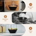 thumbnail image 6 of Homienly 6-Pack 50 oz Wheat Straw Bowls, Lightweight & Unbreakable, Microwave & Dishwasher Safe, Black, 6 of 9