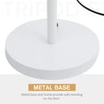 thumbnail image 5 of HOMCOM Industrial Tall Pole Floor Lamp with Metal Base, Modern Standing Lamp, Bulb-Shaped Glass Shade, On/Off Foot Switch, E26 Bulb Base for Bedroom, Living Room, White, 5 of 9