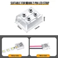 thumbnail image 4 of 2 Pin 10mm Solderless LED Tape Light Connector Wire Terminal Block For 5v 12v 24v Single Color Lighting, 4 of 5