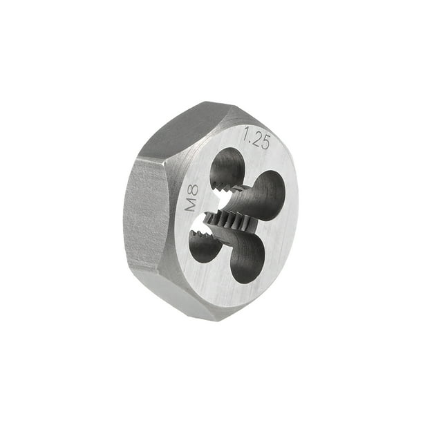 Hex Rethreading Die M8 x 1.25 Pitch Carbon Steel Metric Hexagon Taper Pipe Die Accuracy Grade 6g