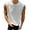 White, variant on Mens Sleeveless Drop Shoulder Top Raglan Sleeve Design Crew Neck Soft Fabric Relaxed Silhouette for Street Style Black S