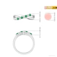 thumbnail image 6 of ANGARA Natural Round Emerald and Diamond Crossover Engagement Ring in 14K White Gold for Women (Size-2.5mm) | May Birthstone, Birthday, Anniversary, Jewelry Gift for Women | Natural Emerald Ring, 6 of 10