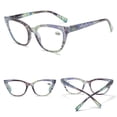 thumbnail image 4 of Purple Floral Cat Eye Reading Glasses 3.00 Ladies Spring Hinge Readers +3.00 for Women HD, 4 of 5