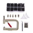 thumbnail image 1 of KLKCMS Hand Press Pearl Setter Tool Beads Rivet Fastening Machine Rivet Studs with Tray Black, 1 of 9
