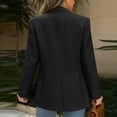 thumbnail image 4 of Women’s Casual Long Sleeve Notched Lapel Blazer Lightweight Single Breasted Work Office Jacket for Daily Wear Black L, 4 of 5
