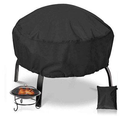 ULTCOVER Patio Fire Pit Table Cover Round 50 inch Outdoor Waterproof Fire Bowl Cover