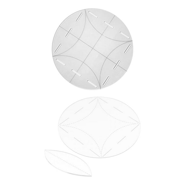 Juego de 2 Plantillas para Acolchar con Regla Circular y Diseño Exclusivo 10 pulgadas