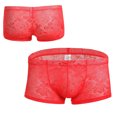 thumbnail image 3 of Men's Boxer Briefs Thong Undies Men Underwear Men Pack Anatomical Underwear Brief Bottoms Out Brief Glow in The Dark Mens Designer Shapeless Full Briefs Fashion Red XL, 3 of 3