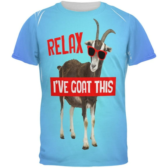 Relax I've Goat Got This All Over Mens T Shirt Multi MD