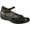 Black, variant on Women's Earth Alder 2 Dalma Quarter Strap Flat Black Leather 6.5 M
