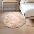 thumbnail image 6 of RBCKVXZ Soft Fluffy Bedroom Rugs, 31.5x47.2in Oval Beige Fluffy Rugs for Bedroom,Small Throw Rugs, Kids Room Carpet Modern Shaggy Area Rugs Home Decor, 6 of 9