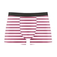 thumbnail image 2 of oelaio Mens Striped Boxer Briefs Pouch Front Underwear Boxers Moisture WickingBoxer Briefs Pink M, 2 of 3