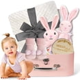 thumbnail image 1 of Set de regalo WECOOL Welcome Baby Girl con timbre de conejo y manta, 1 of 7