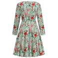 thumbnail image 4 of Vestido de manga larga con cuello redondo y estampado navideño para mujer a la moda Fridja  nbo2312, 4 of 4