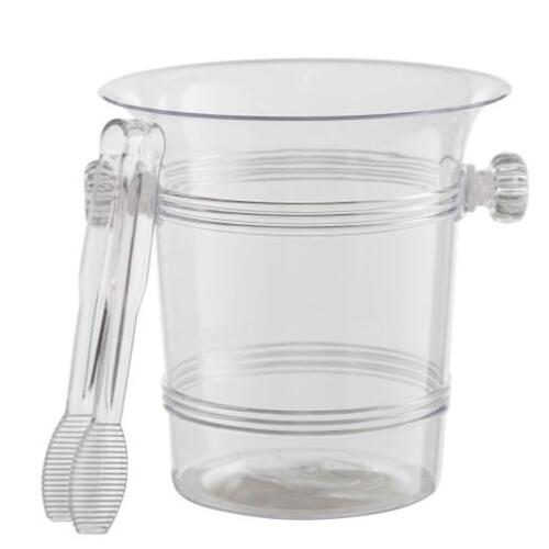 Clear Ice Bucket With Tong