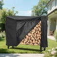 thumbnail image 6 of 4FT Firewood Rack with Zippered Waterproof Cover, Heavy-Duty Steel Wood Holder for Indoor & Outdoor Use, Patio, Backyard, Fireplace Log Storage, 6 of 7