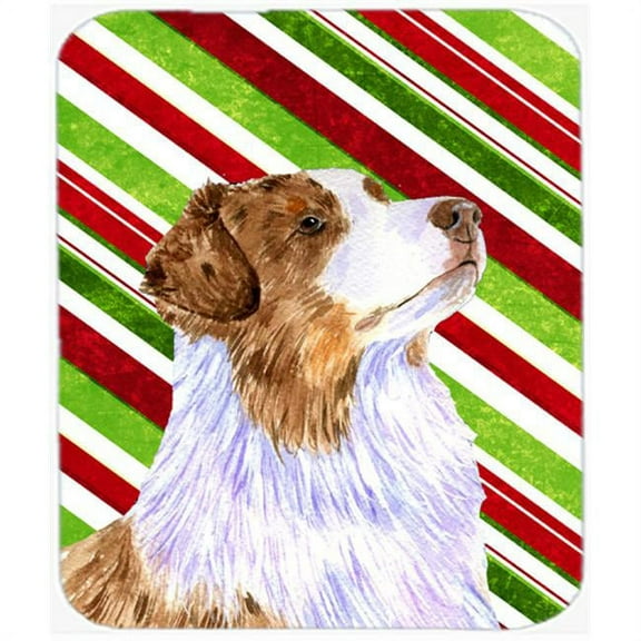 Carolines Treasures  Australian Shepherd Candy Cane Holiday Christmas Mouse Pad