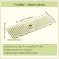 thumbnail image 2 of Upgraded Faucet Mat for Kitchen Sink, 2024 New Kitchen Sink Splash Guard Silicone Draining Mat Sink Protectors Sink Faucet Mat Guard for Kitchen Bathroom Sink Area (Beige, 17.5x5.5in), 2 of 5