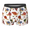 thumbnail image 6 of Mens Underwear Boxer Briefs - Snail Leaf Mushroom Comfort Breathable men's boxer briefs with Flex Waistband, 6 of 7
