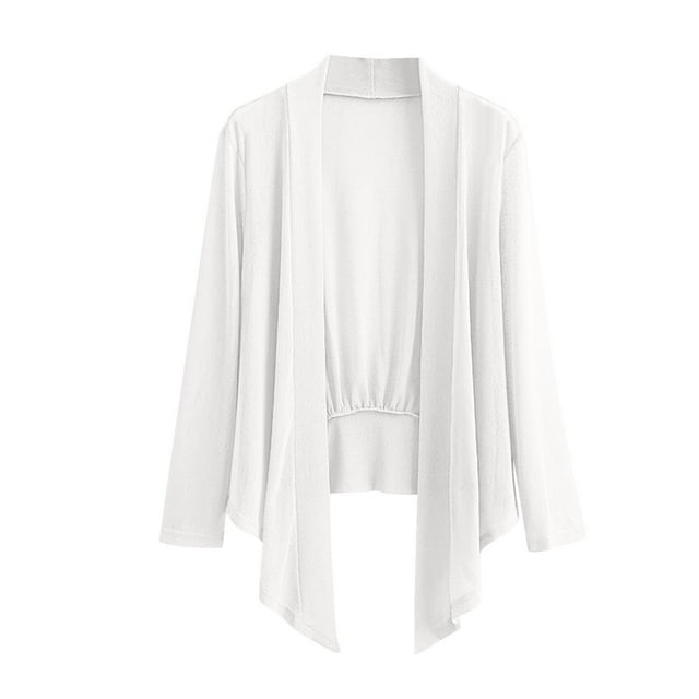 AherBiu Cardigan Grande Taille pour Femmes, Léger, Ouvert devant, Drapé, Décontracté