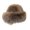 Coffee, variant on sunsanly Women Winter Hat Thick Plush Faux Fur Heat Retention Windproof Mongolia Style Bucket Hat Solid Color Outdoor Cycling Skiing Panama Cap