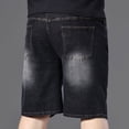 thumbnail image 4 of Yaoyar Plus Size Baggy Jorts for Men Elastic Waisted Jean Shorts Big and Tall Straight Loose Pull On Denim Shorts, 4 of 8