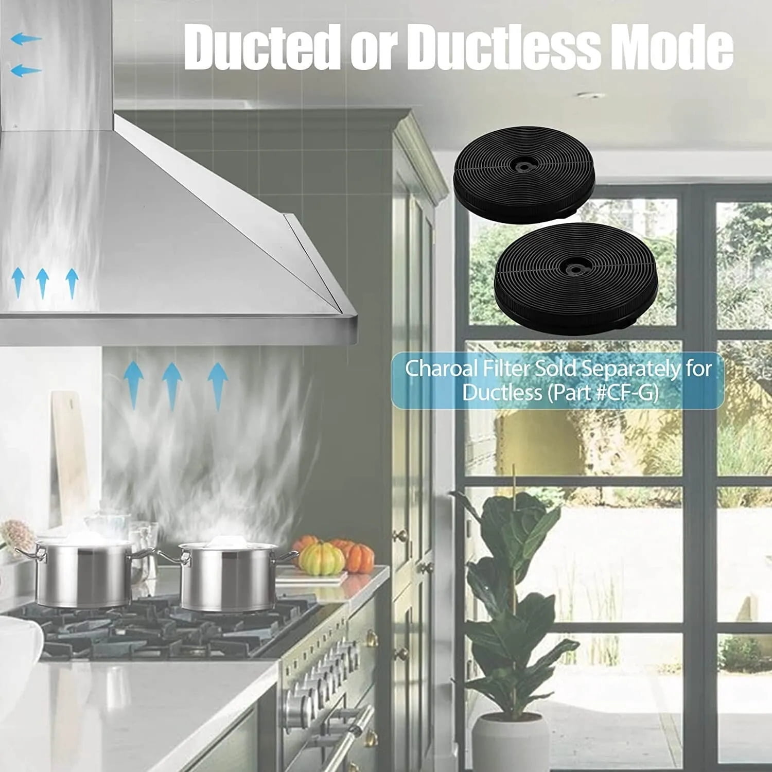 Joeaonz 36" Wall Mount Range Hood, Buttonless Stainless Steel, 700 CFM, Dishwasher-Safe Filter, ETL Certified