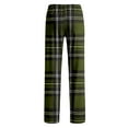 thumbnail image 3 of Dwelliawo Men's Pajama Bottoms Plaid Comfy Matching Pj Pants Cute Christmas Cute Pajama Pants Fuzzy Drawstring Sleep Sweatpants Army Green S, 3 of 6