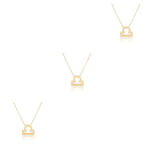 Collar Sonducket Ins Signo del Zodiaco Retro Constelaciones Libra Oro
