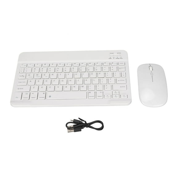 Wireless Mouse Keyboard Mouse Combo Ultra Thin Silent USB Interface 1600 DPI PC Keyboard Mouse For Phone Computers Tablet White