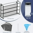 thumbnail image 3 of Spice Rack Organizer with 28 Glass Jars, Labels & Funnel for Kitchen Cabinet, 3 of 6