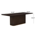 thumbnail image 6 of Christopher Knight Home 84" Rectangular Wood Dining Table for 6-8 people with Solid Pillar Base, Dark Brown, 6 of 8