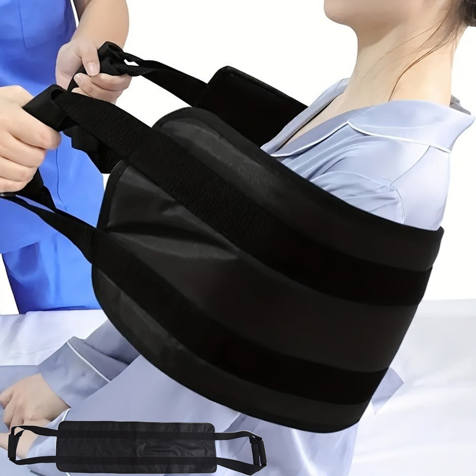 JilgTeok 1 Packs Elderly Bed Assist Strap with Cushioned Handles Non-Slip Grip Adjustable Mobility Aid Reinforced Nylon for Safe Bed Assist Handle Back Lift Caregiver Home Recovery Tool