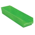 thumbnail image 2 of Plastic Shelf Bin Nestable 6-5/8"W x 23-5/8" D x 4"H Green, Lot of 6, 2 of 4