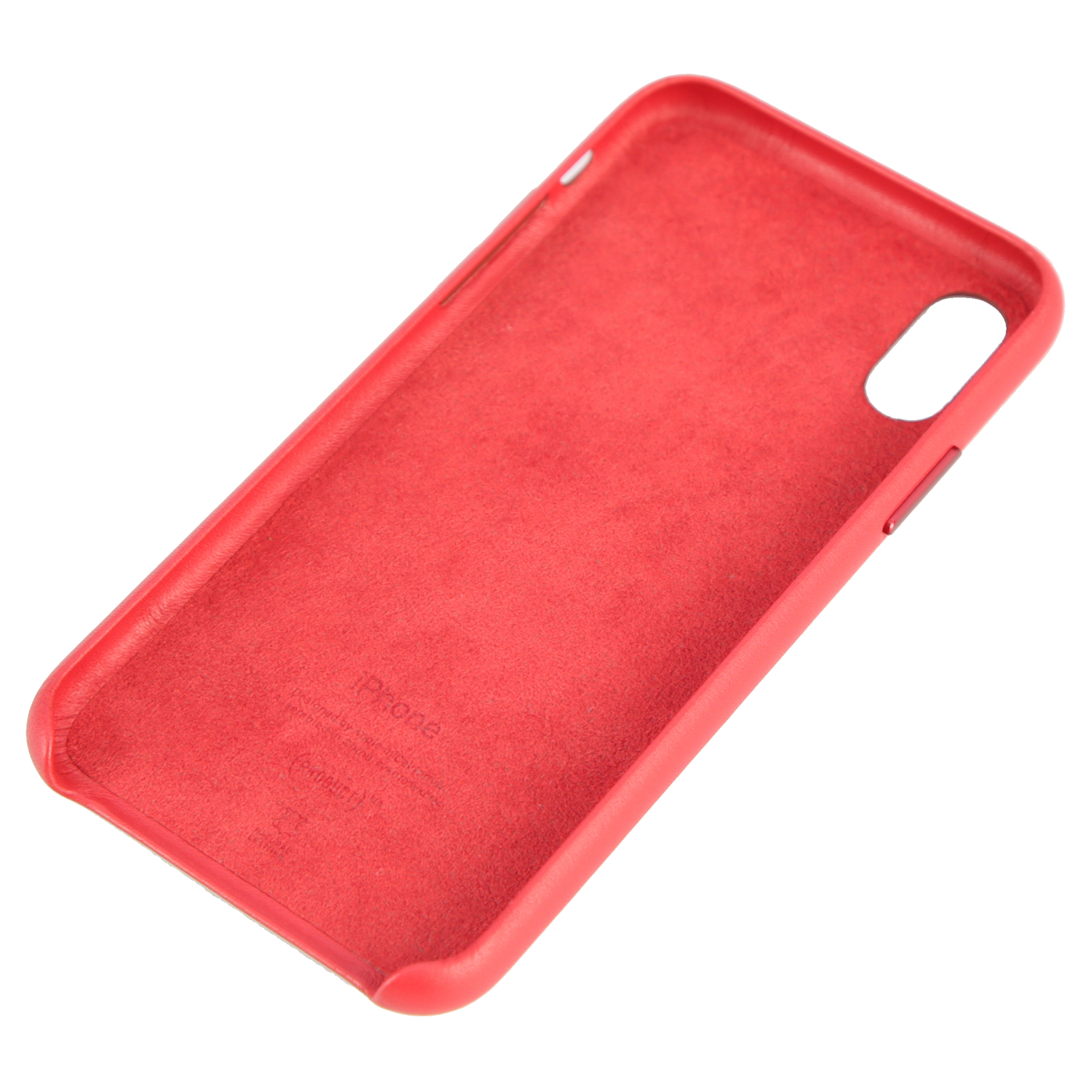 Apple Leather Case for iPhone XS - (PRODUCT)RED