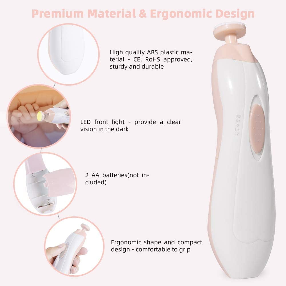 Electric Nail Trimmer Safe Baby Nail Clipper Trimmer Toes & Fingernails  Electric Grinding Polish Device - Walmart.ca
